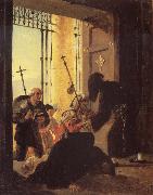 Pilgrims in the Doorway of a Church, Karl Briullov